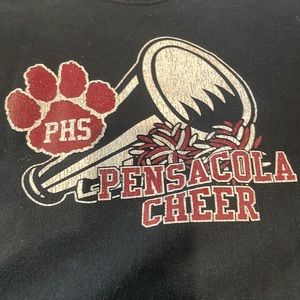 Gildan cheer sweatshirt pull over PHS pensacola black cotton women’s size small